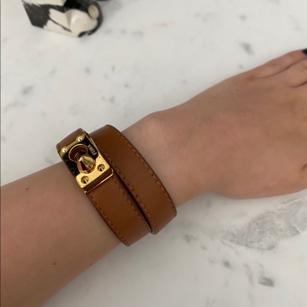 Fendi leather bracelet